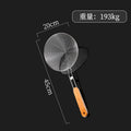 Axyaa Stainless Steel Colander Strainer with Wooden Handle Skimmer Kitchen Utensil