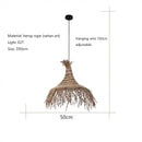 Axyaa Wabi Sabi Rattan Straw Hat Chandelier Pendant Lights
