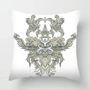 Axyaa Baroque Geometric Throw Pillow Case, Elegant Vintage 45X45CM Cushion Cover for Home