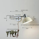Axyaa Cream LED Swing Long Arm Wall Lamp for Living Room & Bedroom