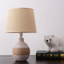 Axyaa Ceramic Bedside Lamp: Nordic Style, Eye-Friendly Night Light for Bedroom