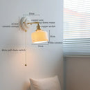 Axyaa Pleats Copper Ceramic LED Wall Light with Pull Chain Switch