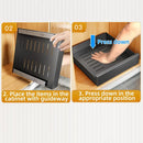 Axyaa Slide Out Cabinet Organizer Carbon Steel Kitchen Pantry Storage Shelf Rack
