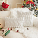 Axyaa Christmas Plush Pillow Cover 45x45cm for Living Room Sofa Home Decor