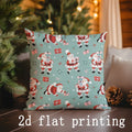Axyaa Santa Claus Christmas Cushion Cover - Festive Home Decor for Sofa, Bedroom, Car