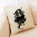 Axyaa Panda Linen Pillowcase 45*45cm - Office Sofa Decor Sans Car Cushion Cover