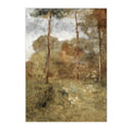 Axyaa Mountain House Windmill Canvas Print for Rustic Home Decor