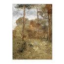 Axyaa Mountain House Windmill Canvas Print for Rustic Home Decor