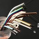 Axyaa Gold Stainless Steel Reusable Metal Straw Set for Parties and Juice Bars