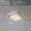 Axyaa Nordic Crystal LED Ceiling Chandelier - Luxury Gold Chrome Lighting for Home Décor