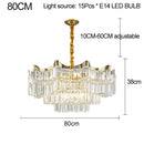 Axyaa Modern Crystal Chandelier Pendant Light - Luxury Decorative Fixture for Home