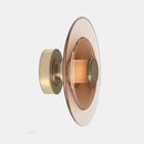 Axyaa Amber Glass Disc Wall Lamp LED Sconce - Modern Minimalist Indoor Lighting Fixtures