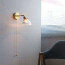 Axyaa LED Glass Wall Lamp Clear Amber Modern Nordic Design E27 Bathroom Light
