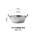 Axyaa Stainless Steel Korean Cuisine Bowl Double Ear Snack Plate