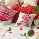 Axyaa Love Kiss Hug Pattern Decor Pillowcase for Home Sofa, Gift for Valentine's Day
