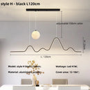 Axyaa Modern Minimalist LED Pendant Chandelier for Dining Room, Kitchen, Bar - Indoor Ceiling Lighting