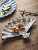 Axyaa Sushi Plate Fan-shaped Snack Dim Sum Creative Irregular Personality Plate