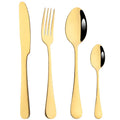 Axyaa Rainbow Mirror Cutlery Set - 4Pcs Stainless Steel Dinnerware Flatware