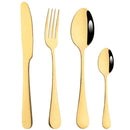 Axyaa Rainbow Mirror Cutlery Set - 4Pcs Stainless Steel Dinnerware Flatware
