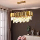 Axyaa Crystal LED Ceiling Lamp Silver Chandelier for Home Interior Decor
