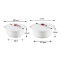 Axyaa Round Microwave Lunch Box Set with Lid for Fresh Food Storage