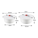 Axyaa Round Microwave Lunch Box Set with Lid for Fresh Food Storage