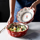Axyaa Retro Ceramic Fruit Bowl Set for Stylish Table Presentation