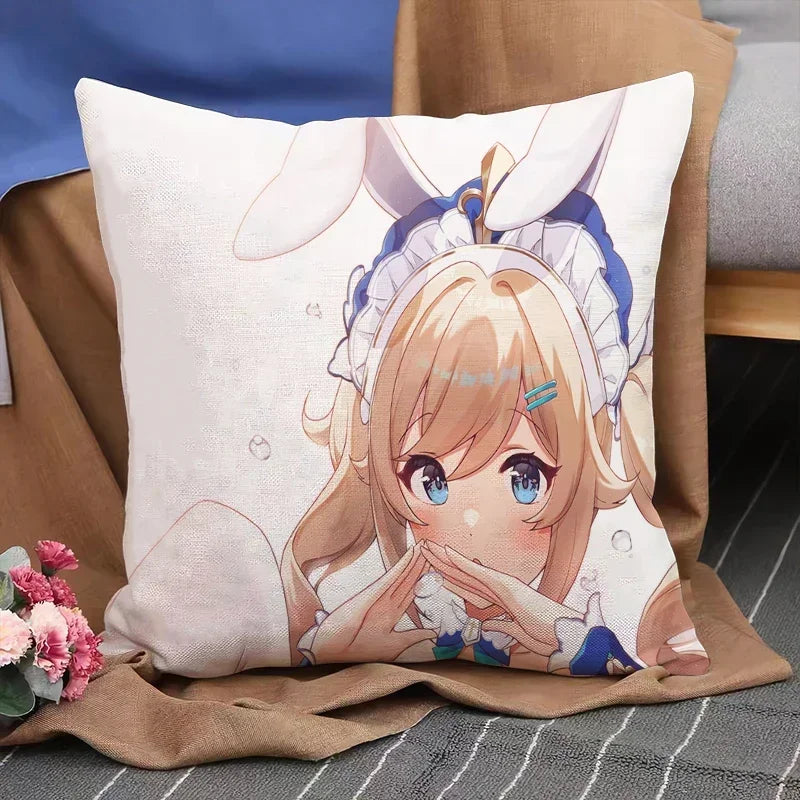 Genshin Impact Anime Pillowcase Cushion Cover 45x45 for Sofa - Axyaa