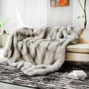 Axyaa Luxury Faux Fox Fur Blanket - Super Soft Winter Warmth