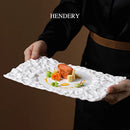 Axyaa Volcanic Ceramic Flat Plate Set - Nordic Style Tableware for Home & Restaurant