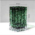 Axyaa Glacial Wrinkle Hydroponics Glass Vase for Modern Home Decor