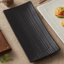 Axyaa Striped Ceramic Sushi Plate | Molecular Cuisine Restaurant Tableware