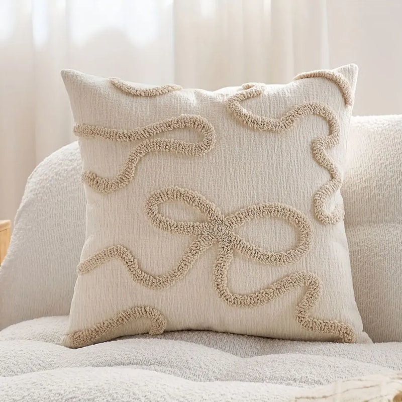 Axyaa Chenille Tufted Throw Pillow Cover for Sofa Living Room - Nordic Style