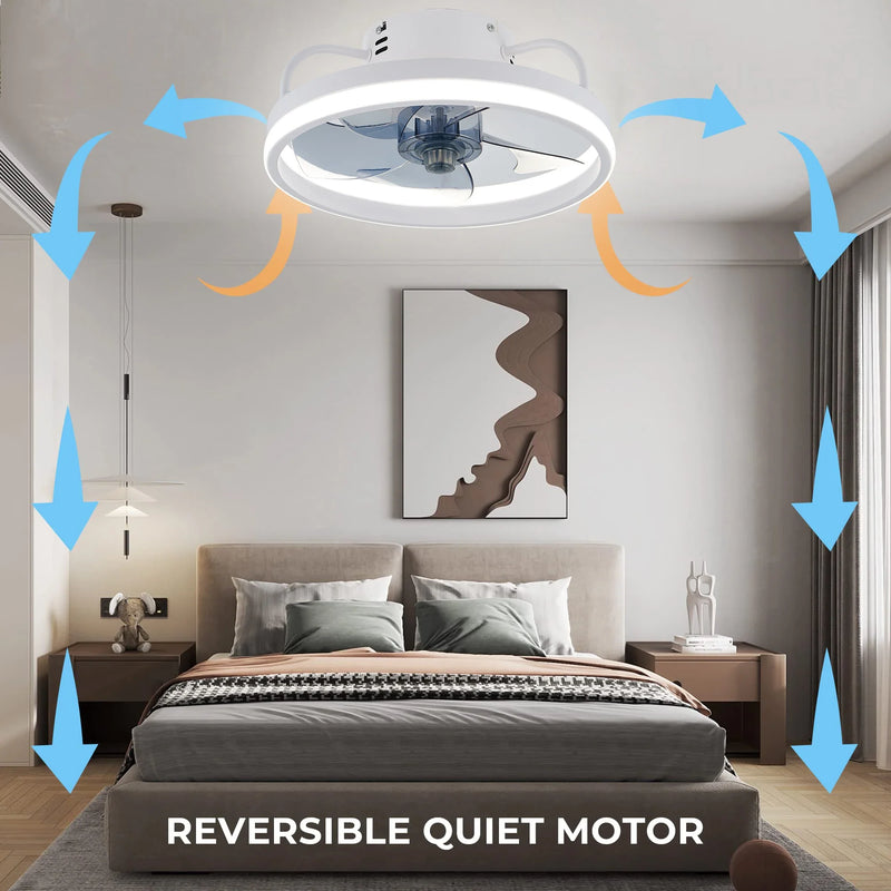 Axyaa Smart LED Ceiling Fan Light for Modern Home Decor