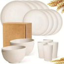 Axyaa Unbreakable Plastic Dinnerware Sets - Durable, Lightweight, Perfect for Daily Use
