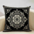 Axyaa Geometric Aztec Bohemian Print Cushion Cover 45x45cm Linen Pillowcase