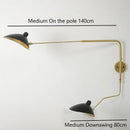 Axyaa Nordic Long Pole Wall Lamp Rotatable Warm Light for Bedroom Creative Home Decor