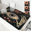 Axyaa Halloween Plants Drying Mat, Non-Slip Absorbent for Kitchen Counter
