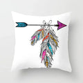 Axyaa Feather Dreamcatcher Print Cushion Cover for Elegant Sofa Decoration