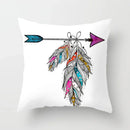 Axyaa Feather Dreamcatcher Print Cushion Cover for Elegant Sofa Decoration