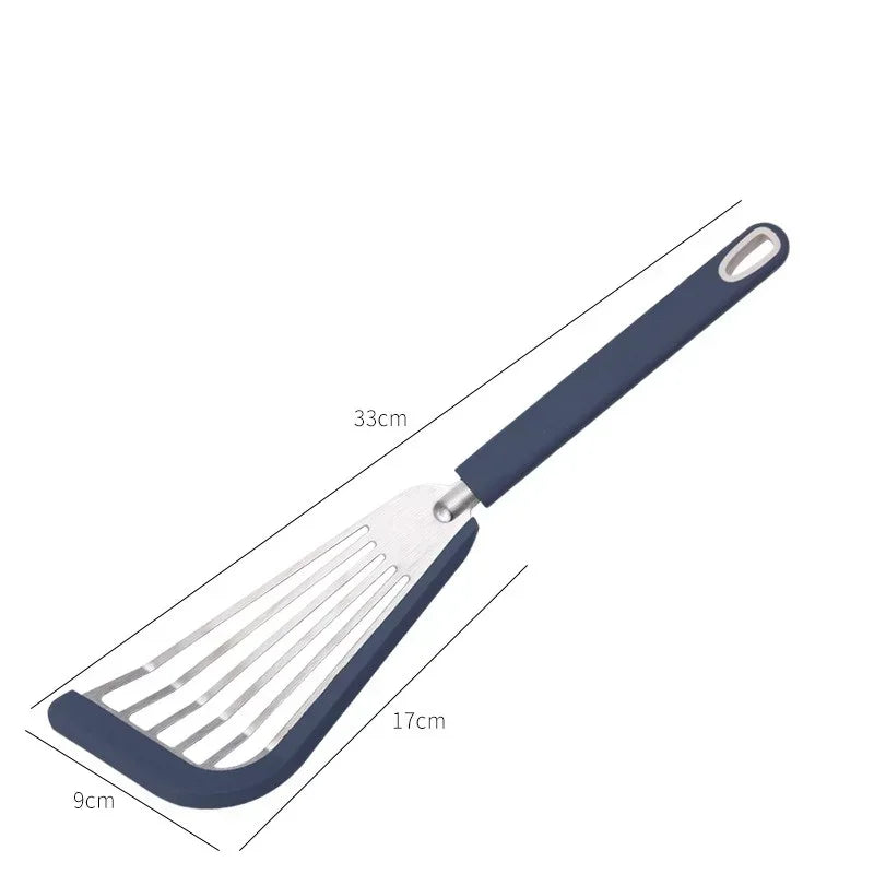 Axyaa Stainless Steel Silicone Shovel for Cooking and Frying
