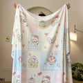 Axyaa Milk Fleece Printed Blanket - Double-Sided Multi-Functional Office Shawl