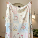 Axyaa Milk Fleece Printed Blanket - Double-Sided Multi-Functional Office Shawl