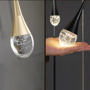 Axyaa Crystal Chandelier: Modern LED Staircase & Living Room Decor Lighting