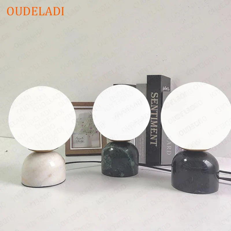 Axya LED Glass Ball Table Lamp for Modern Home Decor