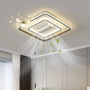 Axyaa Modern Remote Control Ceiling Fan Light Fixture for Living Room