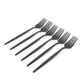 Axyaa Black Stainless Steel Cutlery Set for Dinner Kitchen, 24Pcs Flatware Set