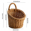 Axyaa Woven Wall Hanging Basket Organizer for Kitchen Tableware and Fruit Storage