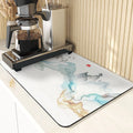 Axyaa Floral Silicone Coasters Set: Non-Slip Kitchen Mats, Flowers Pattern Diatomaceous Earth Placemat