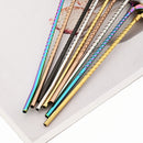 Axyaa Stainless Steel 2-in-1 Straw Spoon Set - Reusable Drink Straws for Parties